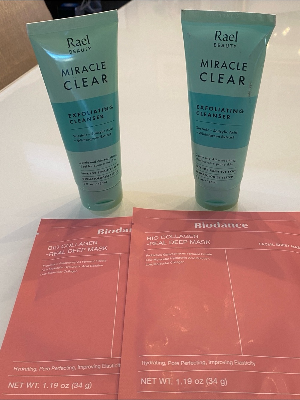 K-Beauty Acne & Hydration Bundle - Rael Miracle Clear Cleanser & Biodance Collag